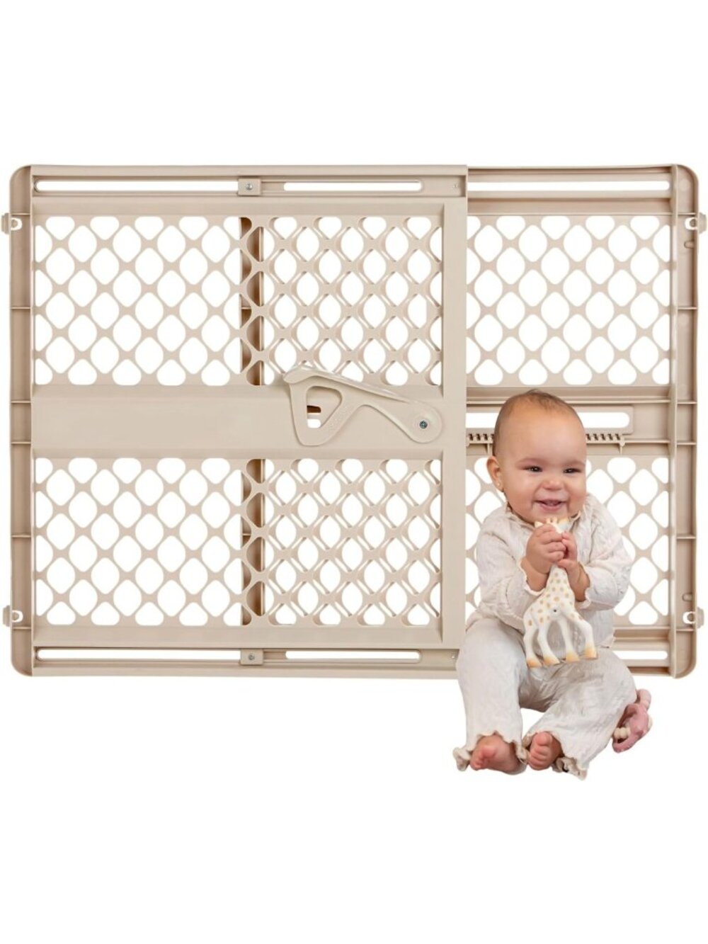 Adjustable Plastic Baby Gate for Stairs & Doorways - Indoor Safety Gate 26-42